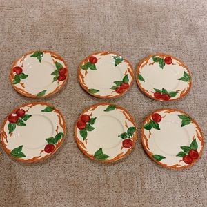 Franciscan Apple Set of 6 Dessert Plates
